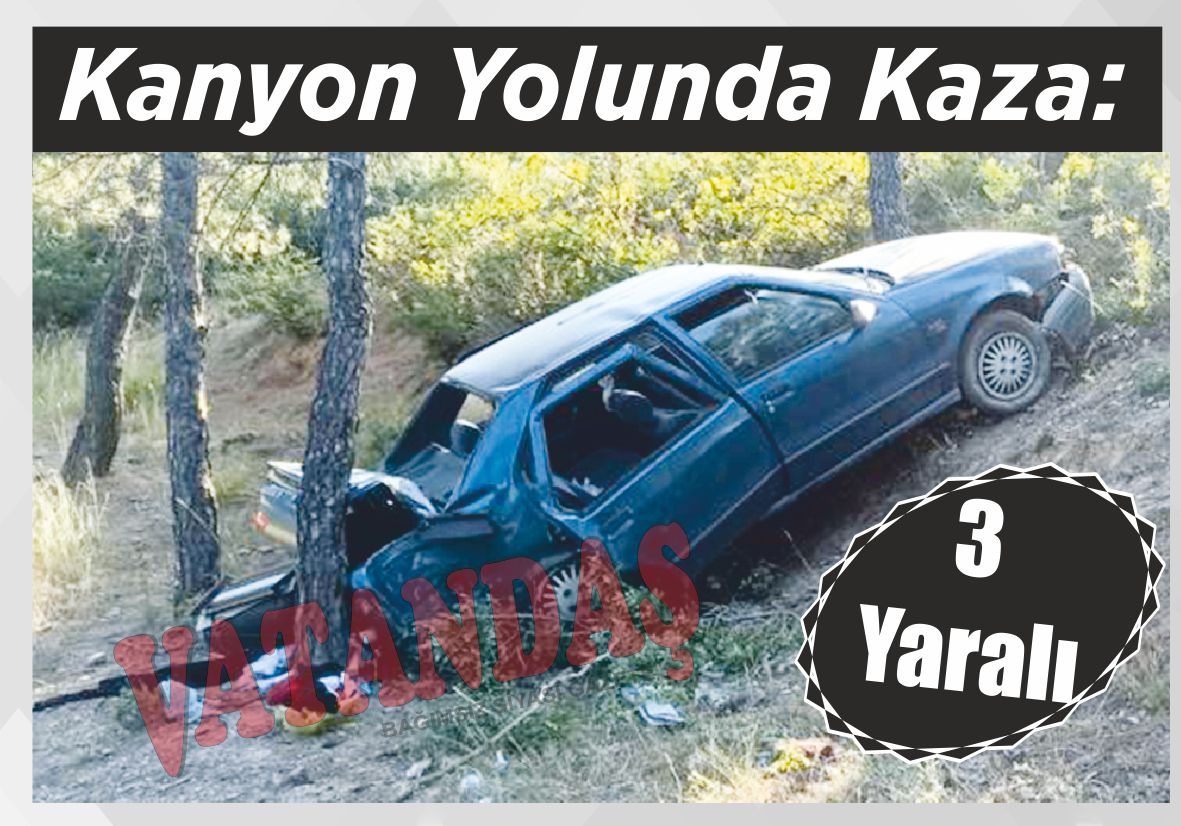 Kanyon Yolunda Kaza: 3 Yaralı