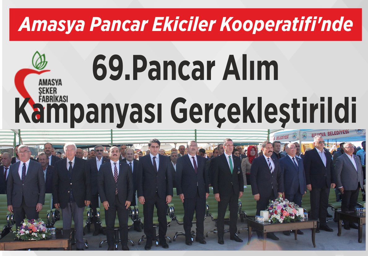 Amasya Pancar Ekiciler Kooperatifi’nde 69.Pancar Alım Kampanyası  Gerçekleştirildi