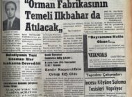 Bayram müjdesi!.. Vezirköprü’ye gelen Devlet Bakanı Doğan açıkladı: “Orman Fabrikasının Temeli İlkbaharda Atılacak” 5 Kasım 1972 Pazar