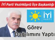 İYİ Parti Vezirköprü İlçe Başkanlığı Görev Dağılımını Yaptı