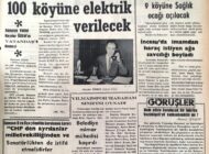 Samsun Valisi Haydar Özkın’ın VATANDAŞ’a demeci 1973’de Samsun’un 100 Köyüne Elektrik Verilecek 10 Aralık 1972 Pazar