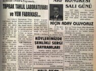 Köye hizmet bu: Üretim… Üretim… Üretim kaymakam Cinbir’in programında… Toprak Tahlil Laboratuarı ve Yeni Fabrikası 4 Mayıs 2003 Pazar