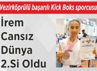 Vezirköprülü başarılı Kick Boks sporcusu İrem Cansız Dünya 2.Si Oldu