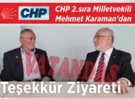 CHP 2.sıra Milletvekili Mehmet Karaman’dan Teşekkür Ziyareti