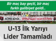 Bir maç bay geçti, bir maç farklı galibiyet geldi.. U-13 İlk Yarıyı Lider Tamamladı