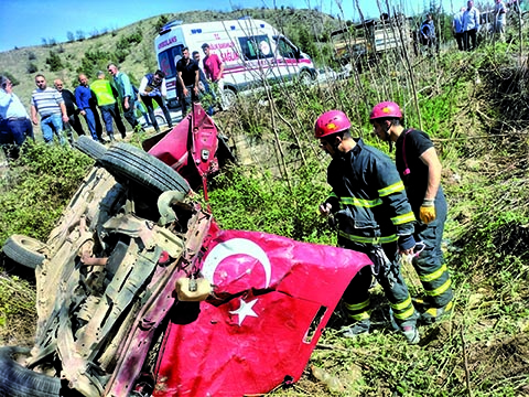 İncesu’da kaza ucuz  atlatıldı