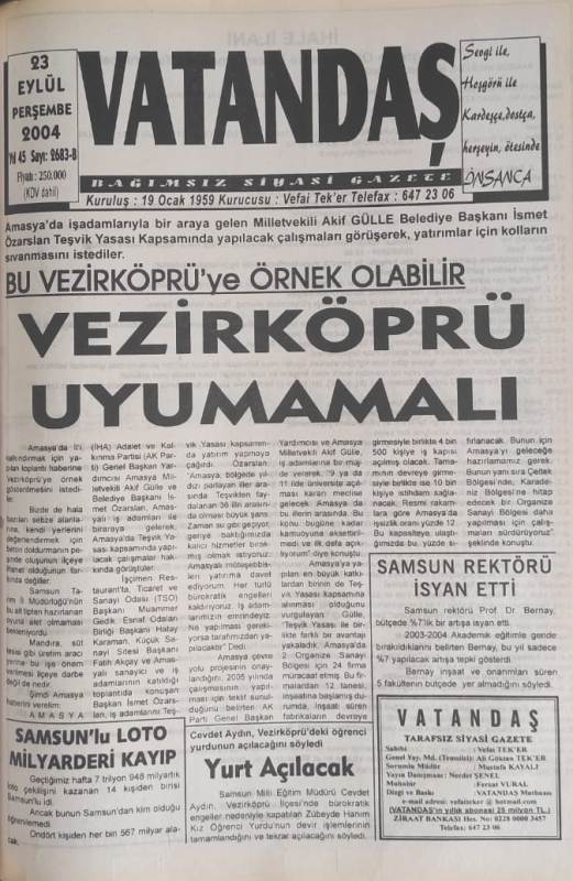 VEZİRKÖPRÜ UYUMAMALI