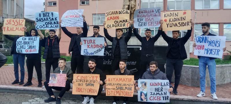 Kadına karşı şiddete tepki yürüyüşü düzenlediler..