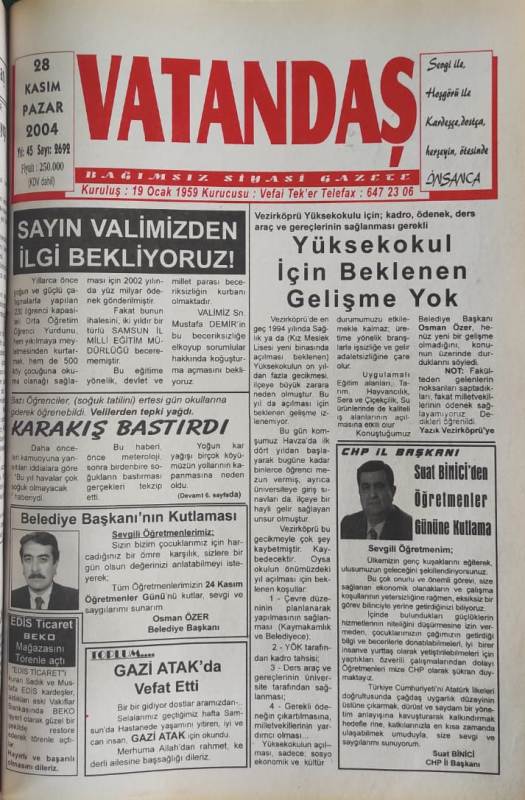 SAYIN VALİMİZDEN İLGİ BEKLİYORUZ!