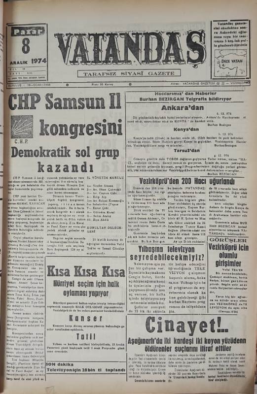 CHP Samsun İl kongresini Demokratik sol grup kazandı