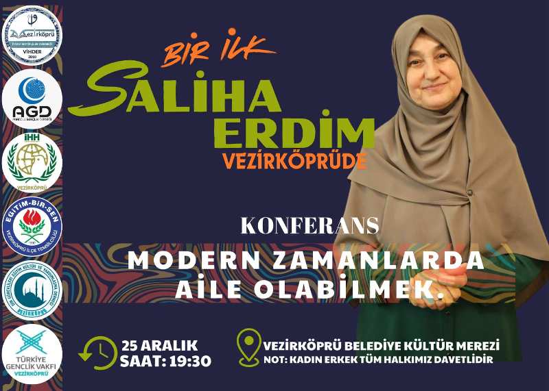 Saliha Erdim Vezirköprü’ye Geliyor