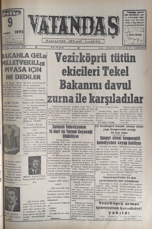 Vezirköprü tütün ekicileri Tekel Bakanını davul zurna ile karşıladılar